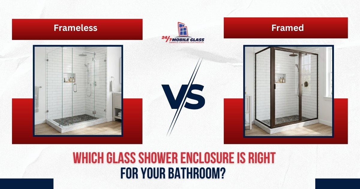 Shower glass enclosure in Florida