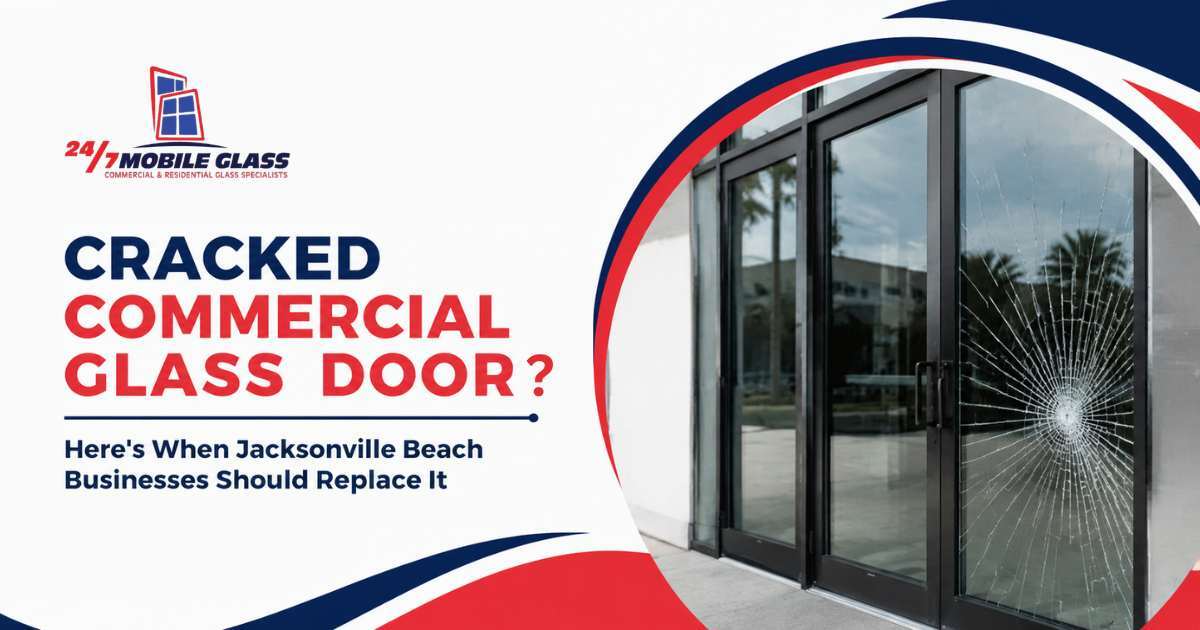 commercial glass door replacement in Jacksonville Beach